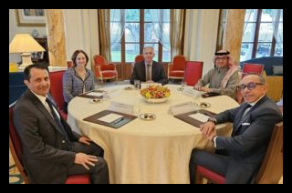 اجتماع سفراء اللجنة الخماسية في قصر الصنوبر