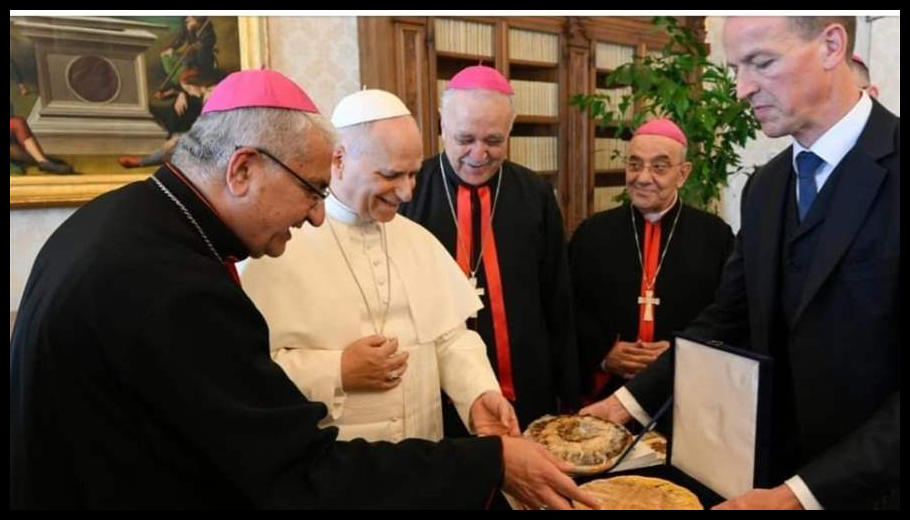 أعضاء السينودس الكلداني زاروا البابا لاون قبيل انتخابهم البطريرك الجديد 1 Doc T 923547 639114246589282064