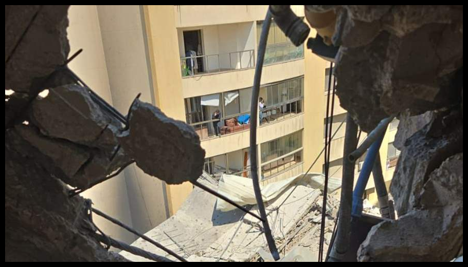 غرفة إدارة الكوارث والأزمات في محافظة بيروت: إزالة أجزاء خطرة من المباني المتضررة